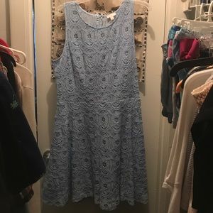 Light Blue Crochet Dress